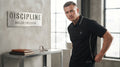 Discipline Men’s Signature Piqué Polo – Black & Silver
