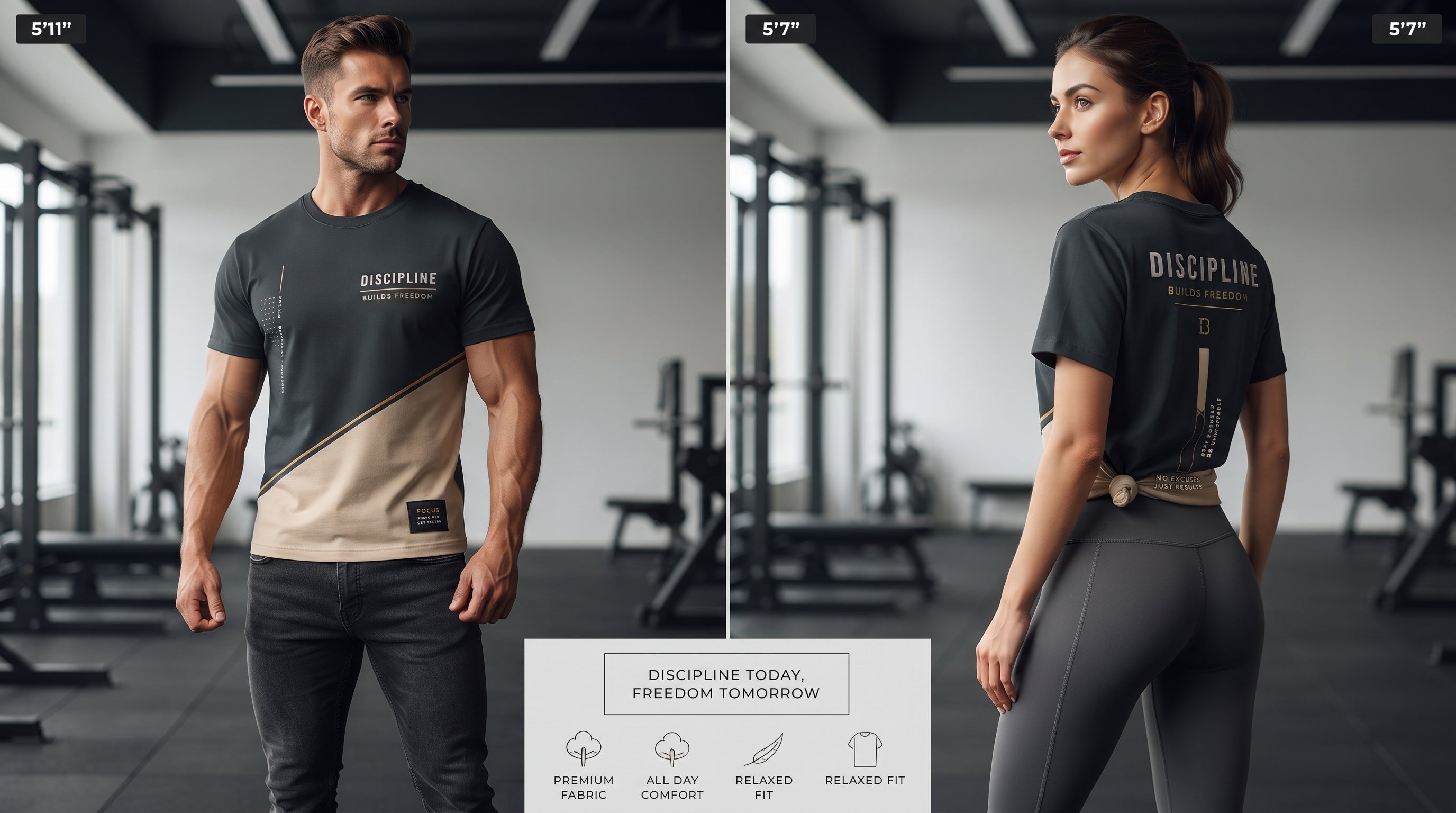 Discipline Builds Freedom Premium Graphic T‑Shirt