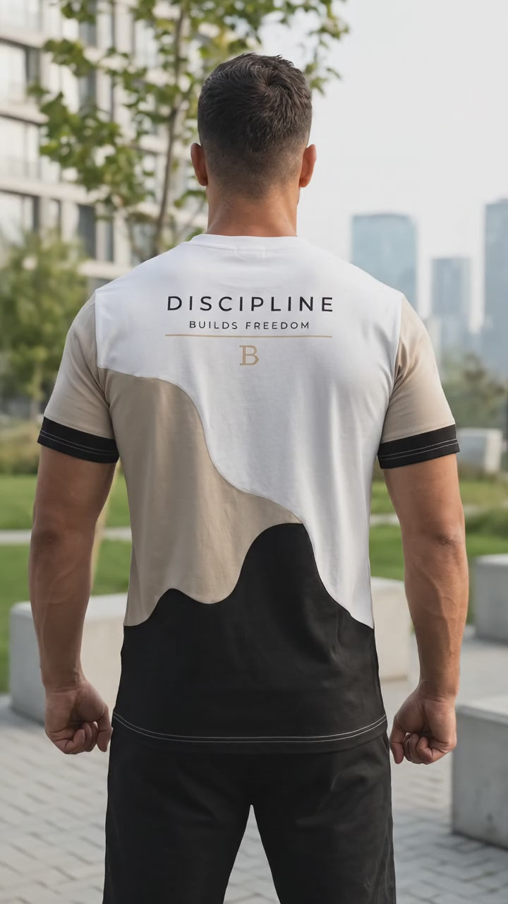 DISCIPLINE Wave Block Unisex Premium T-Shirt