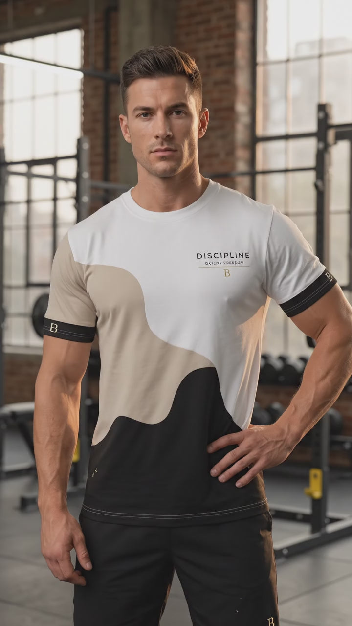 DISCIPLINE Wave Block Unisex Premium T-Shirt