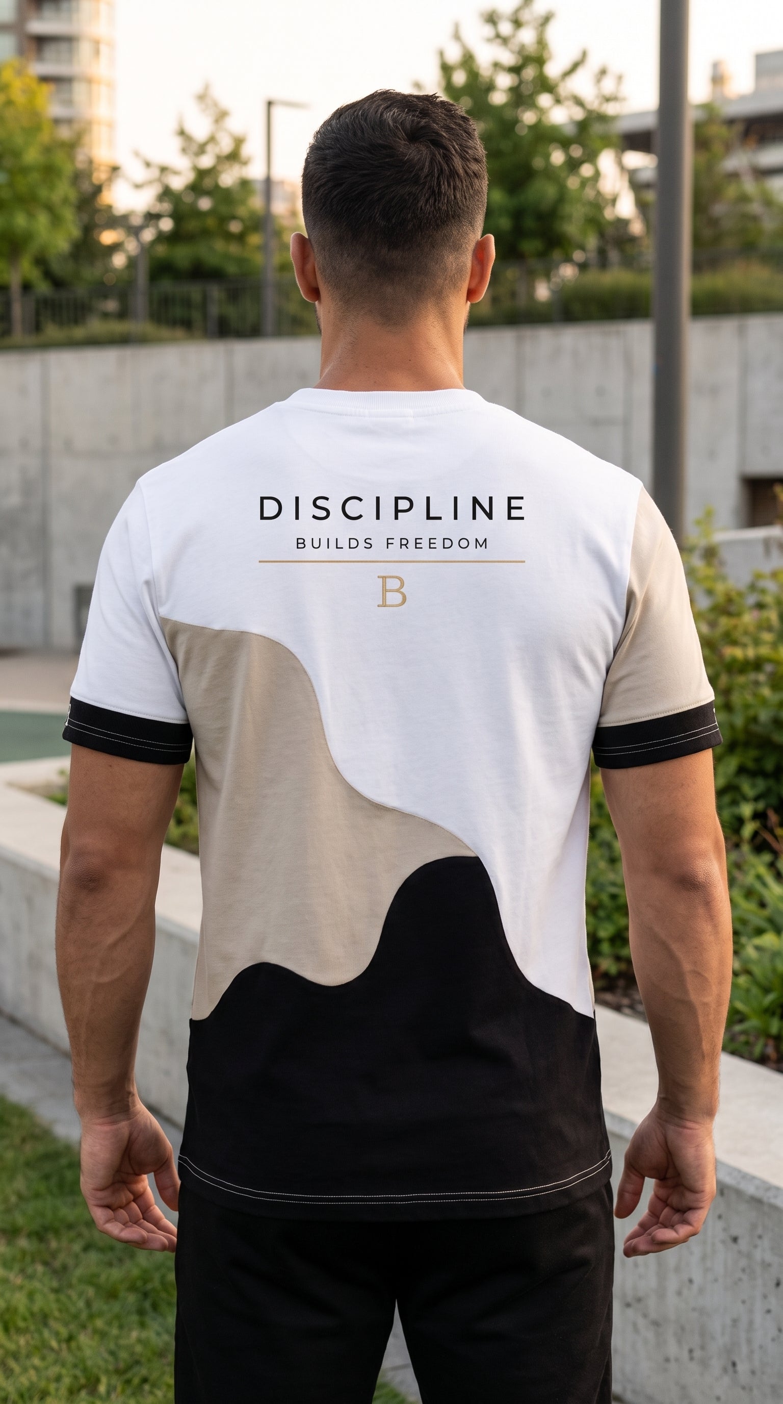 DISCIPLINE Wave Block Unisex Premium T-Shirt